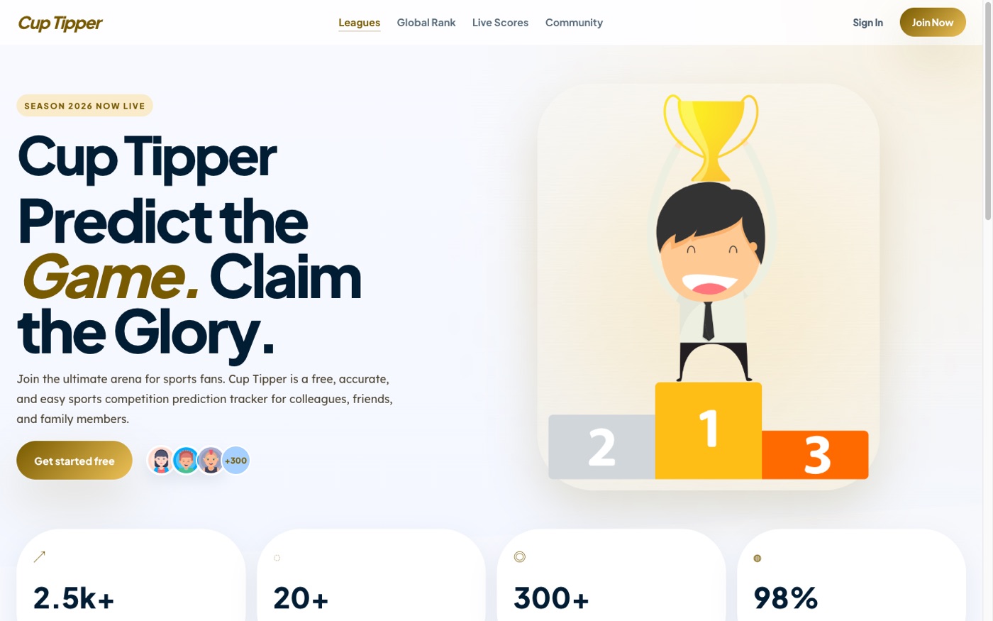 Cup Tipper — Sports prediction tracker