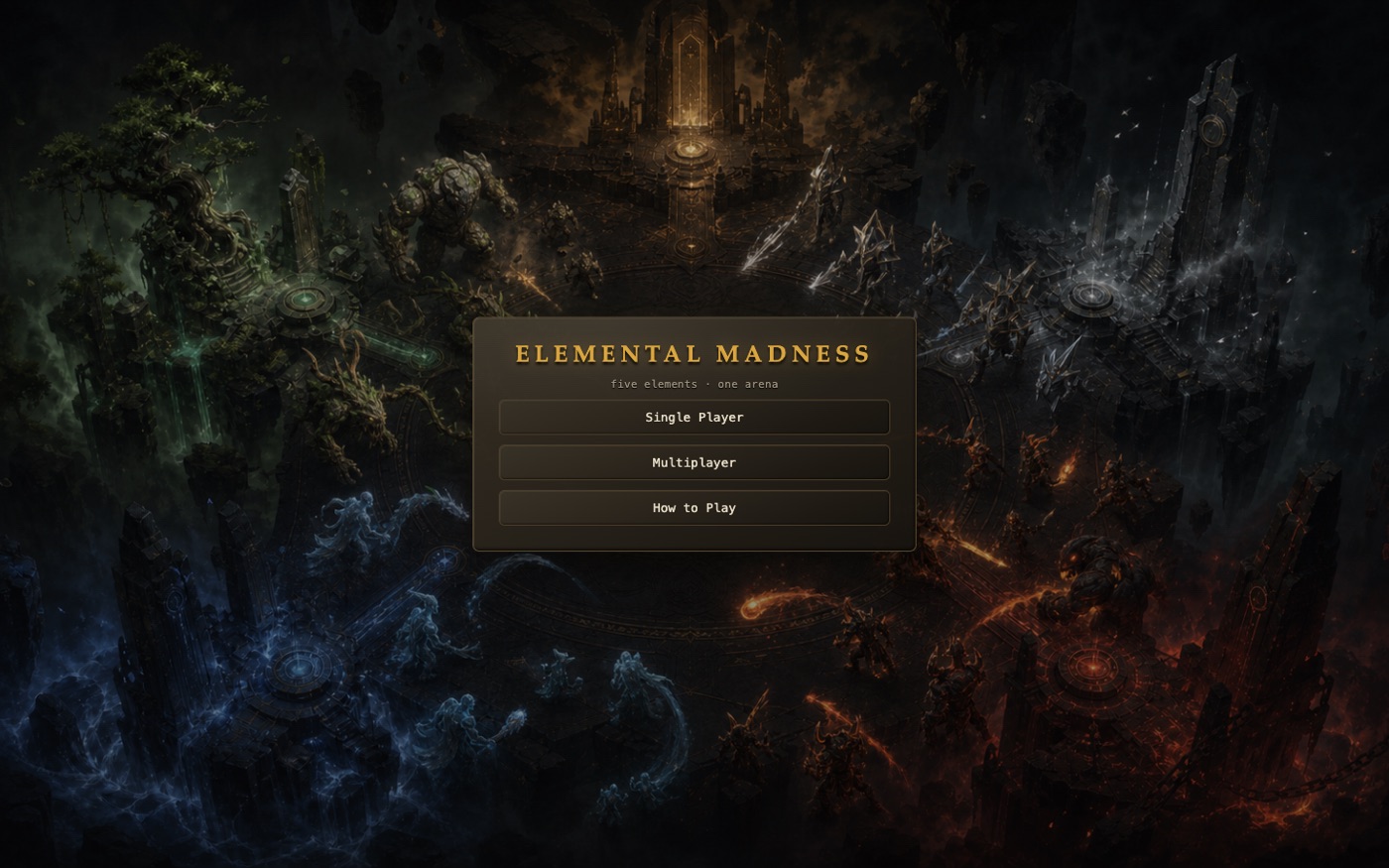 Elemental Madness — 5-player browser RTS